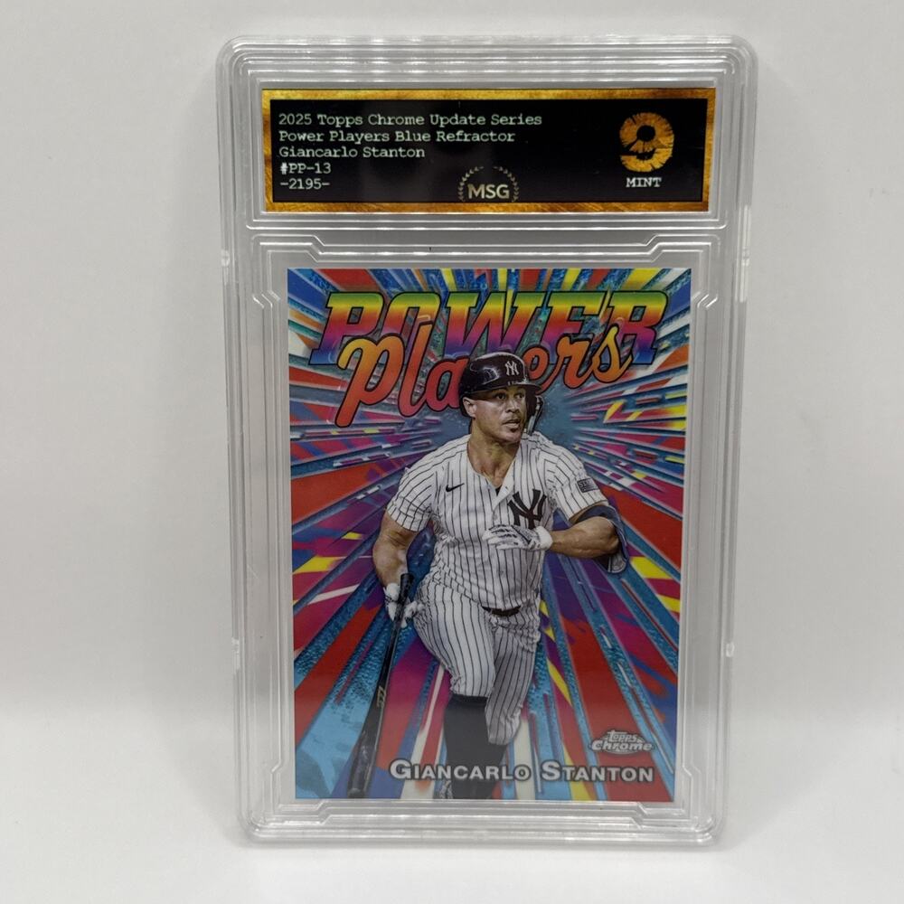 2025 Topps Chrome Power Players Giancarlo Stanton #PP-13 Graded 9 Mint Yankees
